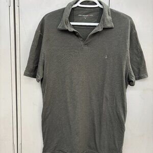 John Varvatos Star U.S.A.Men's Short Sleeve Polo Shirt Sz M Buttoned Collared